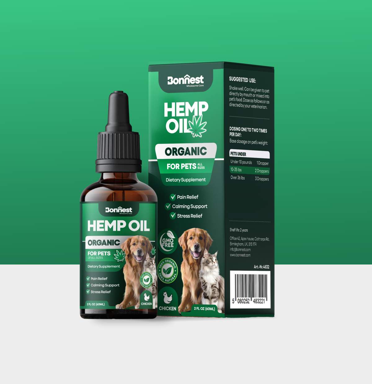 Bonnest hemp Oil For Dogs and Cats 2